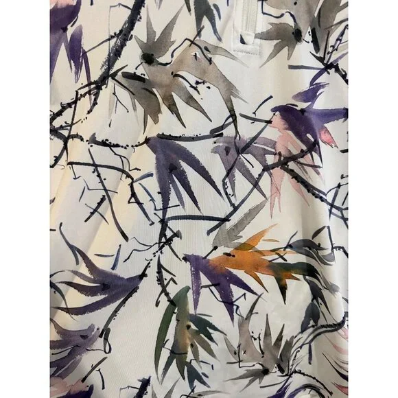 Y Jack Smith White Birds of Paradise Buttery Soft Short Sleeved Golf Polo Shirt - Picture 5 of 10